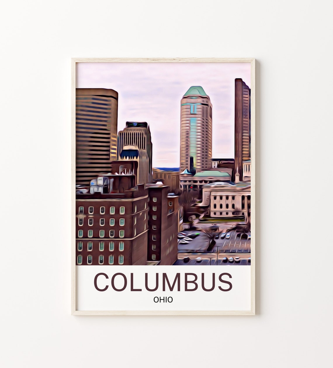 Columbus Print Ohio Art Columbus Wall Art Columbus Art Columbus Painting Columbus Art Print Columbus Poster Columbus Ohio Travel