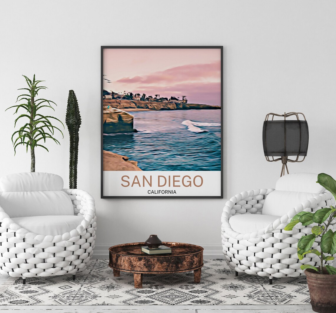 San Diego Print San Diego Art San Diego Wall Art San Diego Art Print San Diego Artwork San Diego Poster San Diego Decor San Diego - Image 3