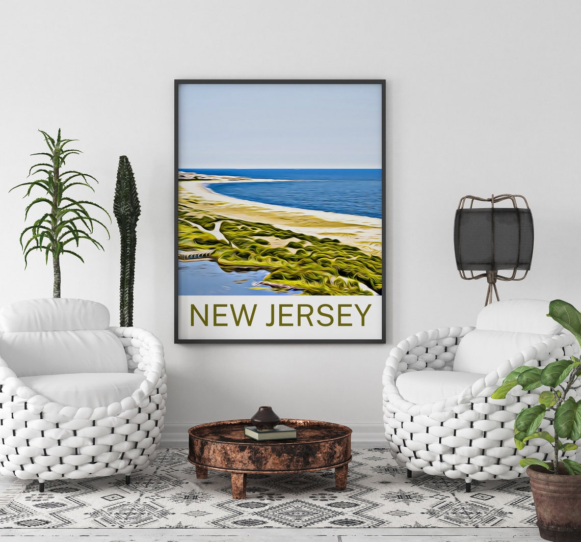 New Jersey Travel Print New Jersey Art New Jersey Poster New Jersey Art Print New Jersey Artwork New Jersey Painting New Jersey - Image 2