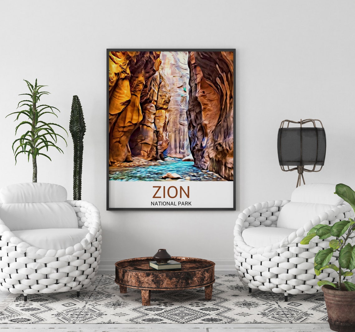 Zion National Park Print Zion National Park Art Zion National Park Wall Art Zion National Park Art Print Zion National Park Artwork - Image 3