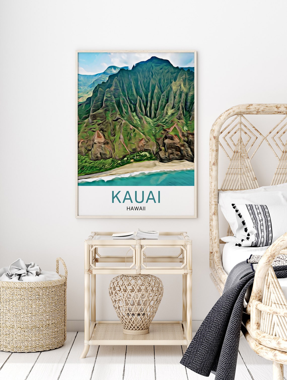 Kauai Travel Print Kauai Wall Art Kauai Poster Kauai Art Print Kauai Wall Decor Kauai Travel Kauai Artwork Kauai Painting Kauai Gift - Image 2