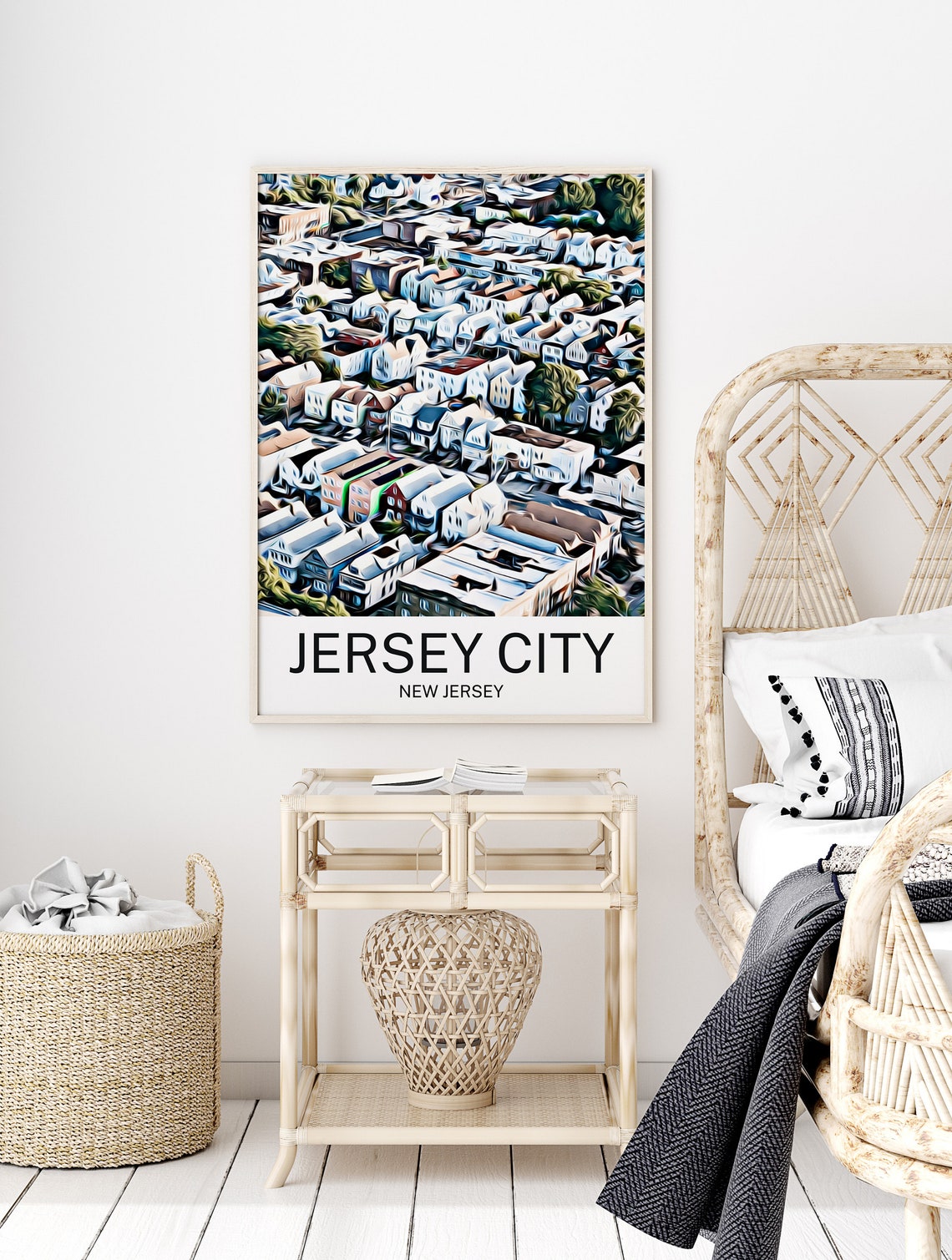 Jersey City Travel Print Jersey City Wall Art Jersey City Art Jersey City Artwork Jersey City Art Print Jersey City Gift - Image 2