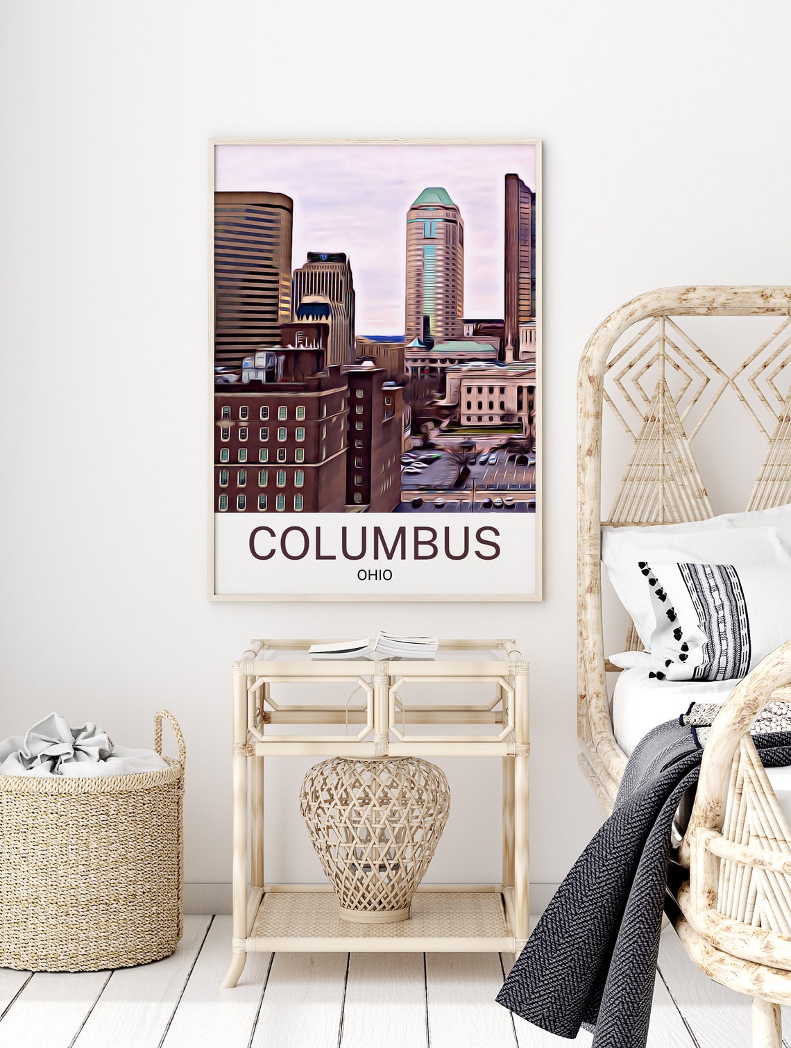 Columbus Print Ohio Art Columbus Wall Art Columbus Art Columbus Painting Columbus Art Print Columbus Poster Columbus Ohio Travel - Image 2