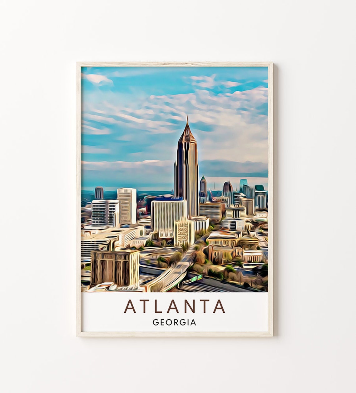 Atlanta Art Atlanta Print Atlanta Gift Georgia Gift Atlanta Wall Art Atlanta Art Print Atlanta Poster Georgia Print Atlanta Skyline
