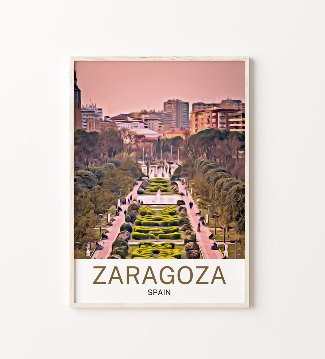 Zaragoza Spain Travel Print Zaragoza Wall Art Zaragoza Art Zaragoza Artwork Zaragoza Art Print Zaragoza Poster Travel Poster Print