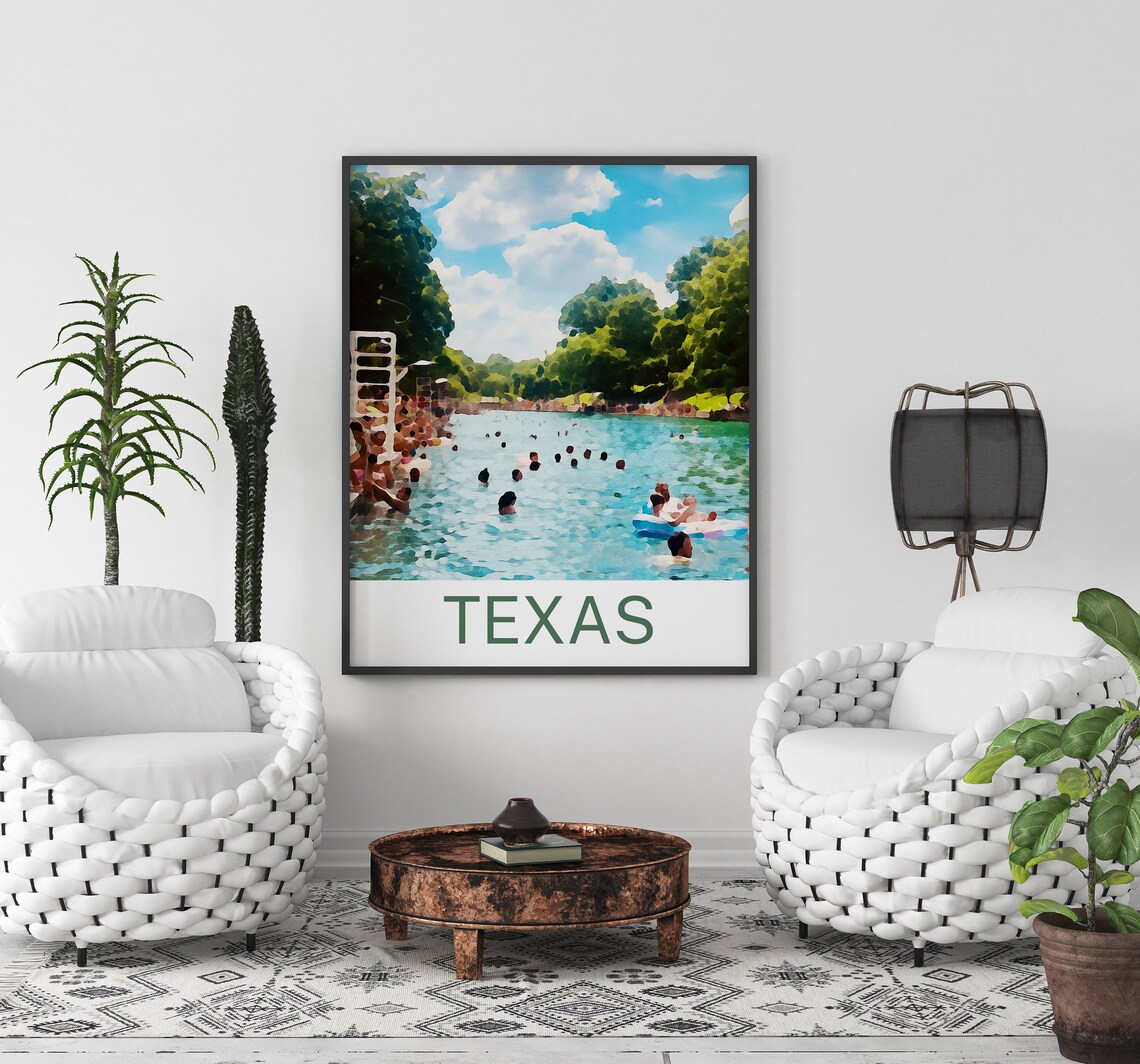 Texas Barton Springs, Austin Wall Art Print - Image 2