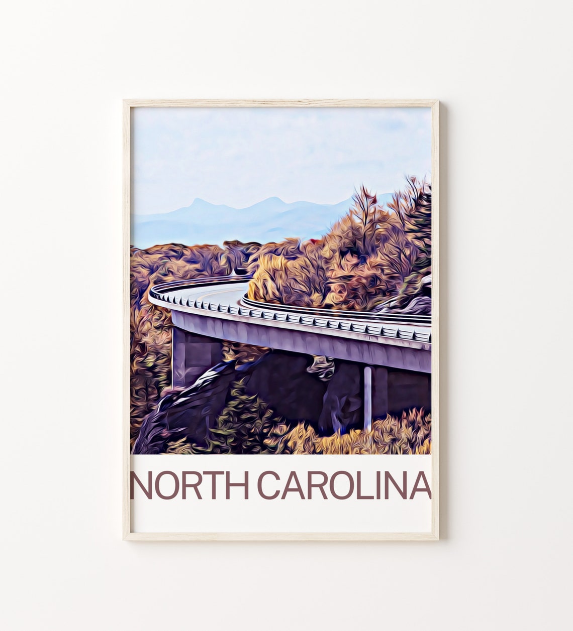 North Carolina Art North Carolina Print North Carolina Wall Art North Carolina Poster North Carolina Wall Decor North Carolina Painting