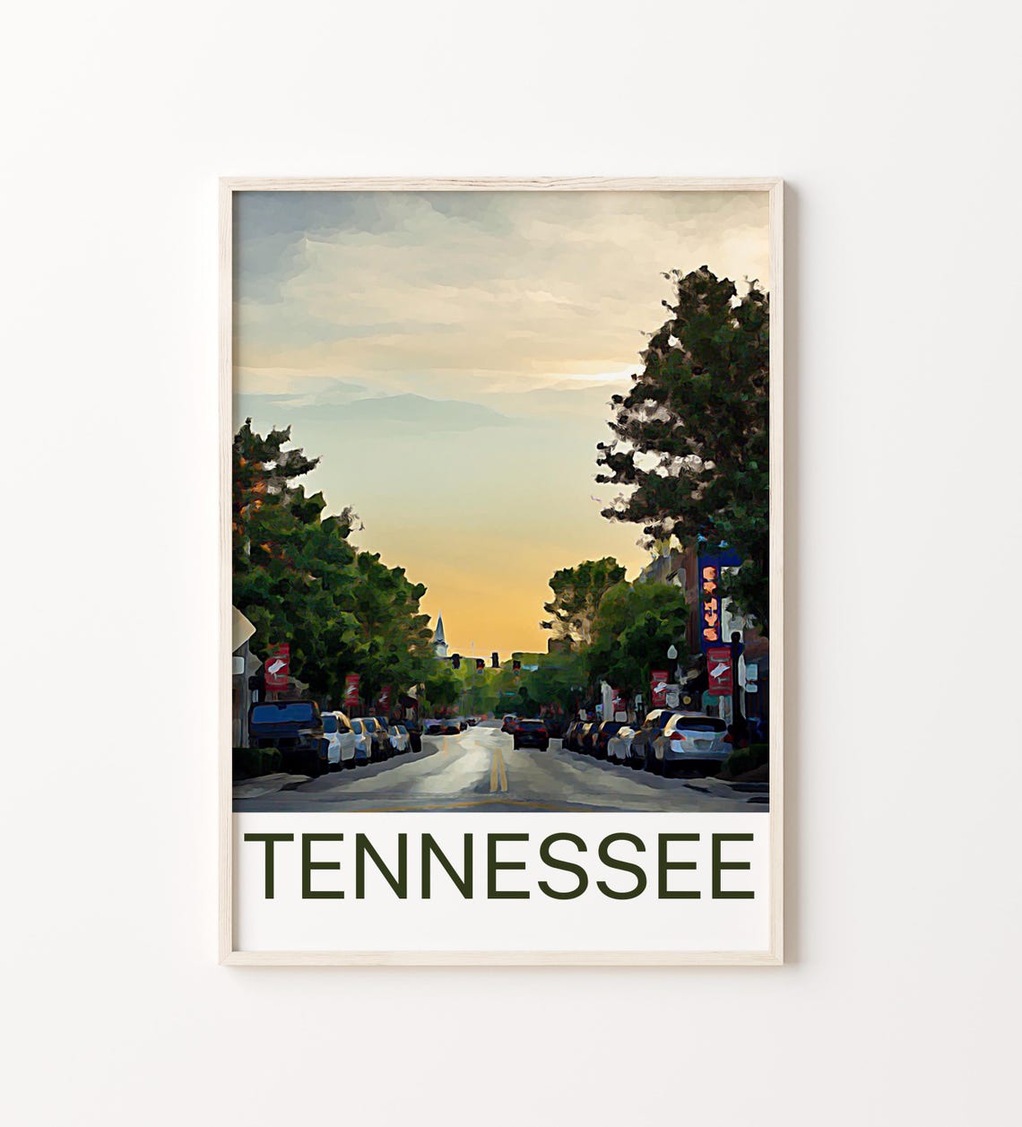 Tennessee Tennessee Print Tennessee Wall Art Tennessee Poster Tennessee Painting Tennessee Gift Travel Poster Print