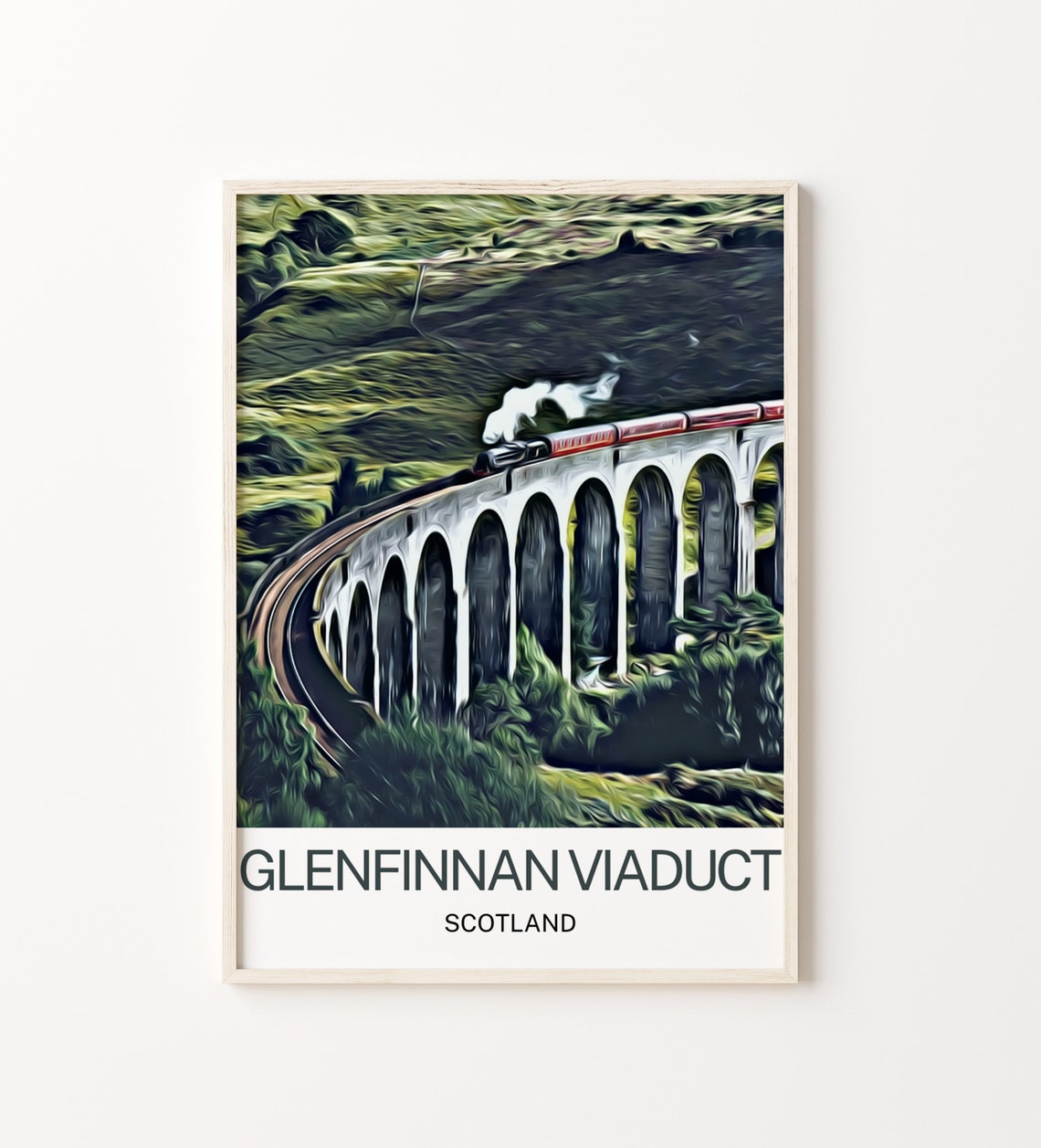 Glenfinnan Viaduct Travel Print Glenfinnan Viaduct Wall Art Glenfinnan Viaduct Poster Glenfinnan Viaduct Art Print Glenfinnan Viaduct