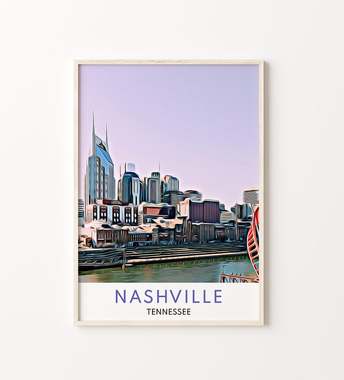 Nashville Print Tennessee Print Nashville Art Print Nashville Art Tennessee Art Nashville Wall Decor Nashville Tennessee Travel