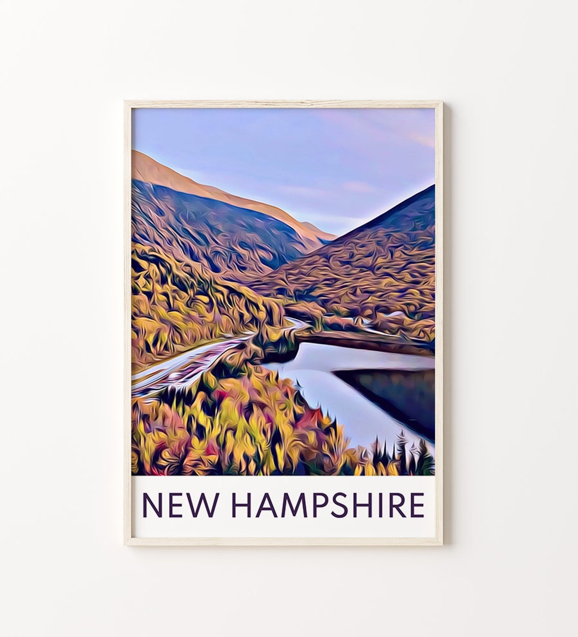 New Hampshire Print New Hampshire Wall Art New Hampshire Art New Hampshire Wall Decor New Hampshire Poster New Hampshire Gift Travel