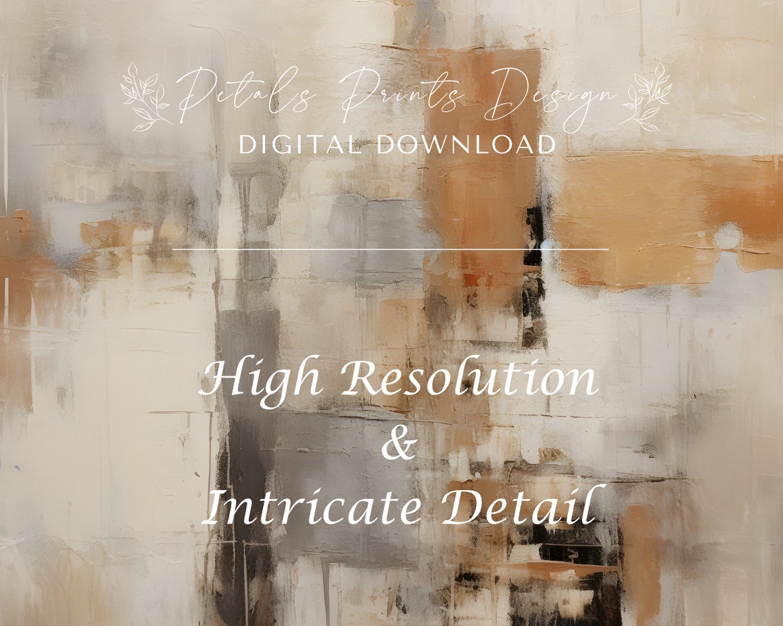 Soft Gray Beige Neutral Abstract Tan Block Minimalist Art Poster - Image 3