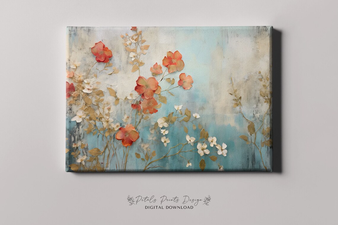 Spring Garden Vintage Oil Painting Art Print - Image 4