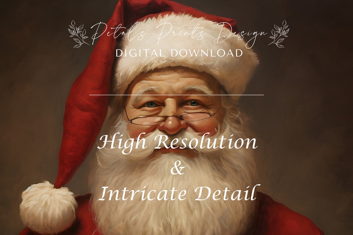 Santa Still Life Painting, Rustic Christmas Art - Image 4