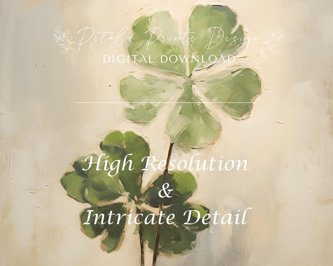 St. Patrick's Day Rustic Clover Wall Art Print - Image 3