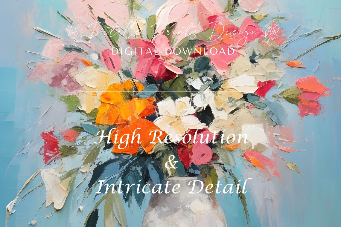 Flower Bouquet Art Vintage Oil Painting Cottagecore Wall Art Decor Farmhouse Print Garden Art Print 2024 - Image 3
