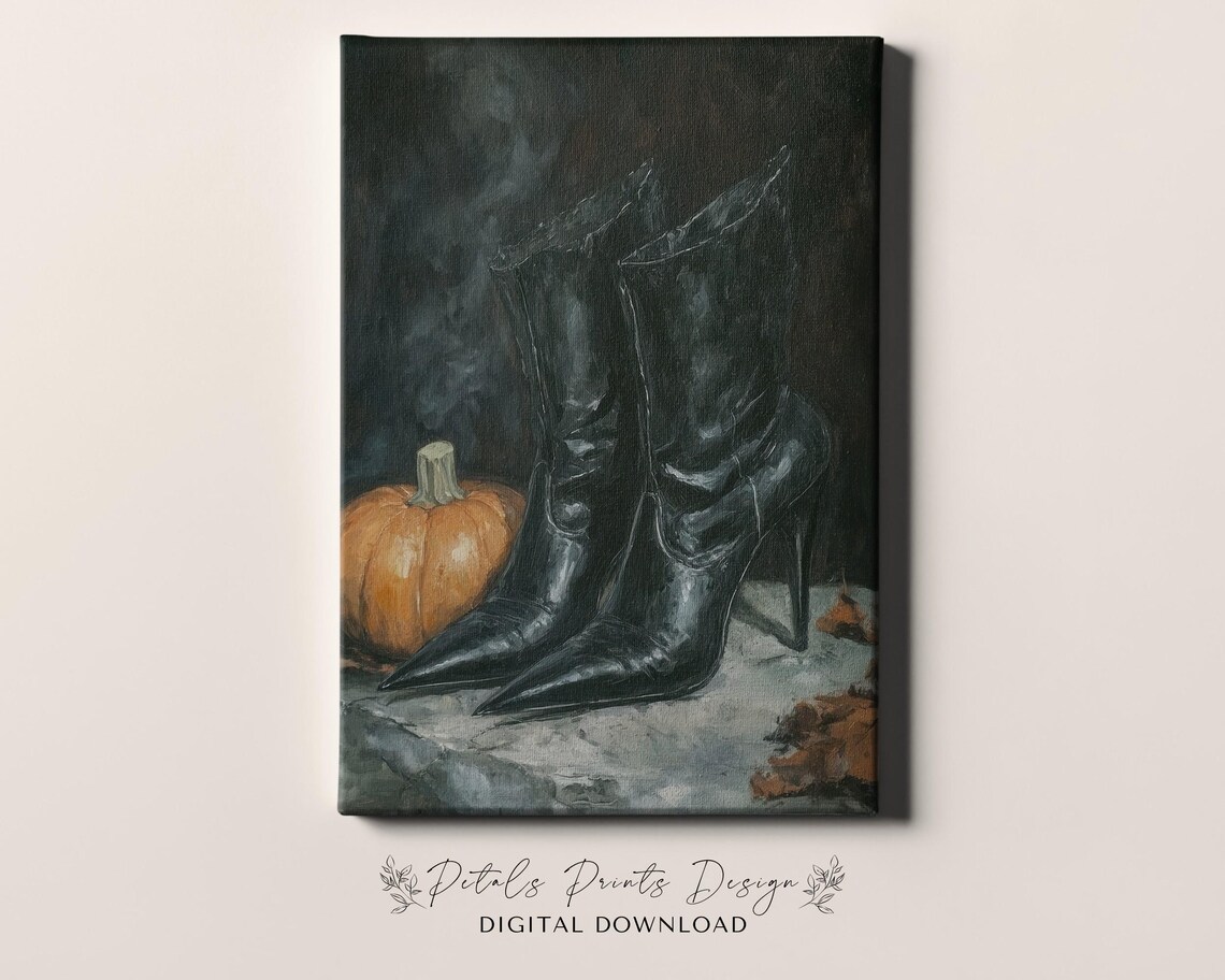 Witchy Decor Vintage Halloween Poster Print - Image 4