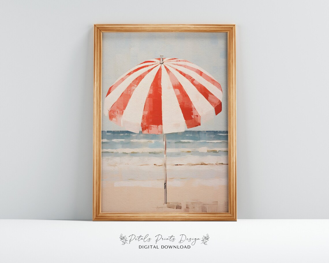 Vintage Beach Abstract Coastal Art Print