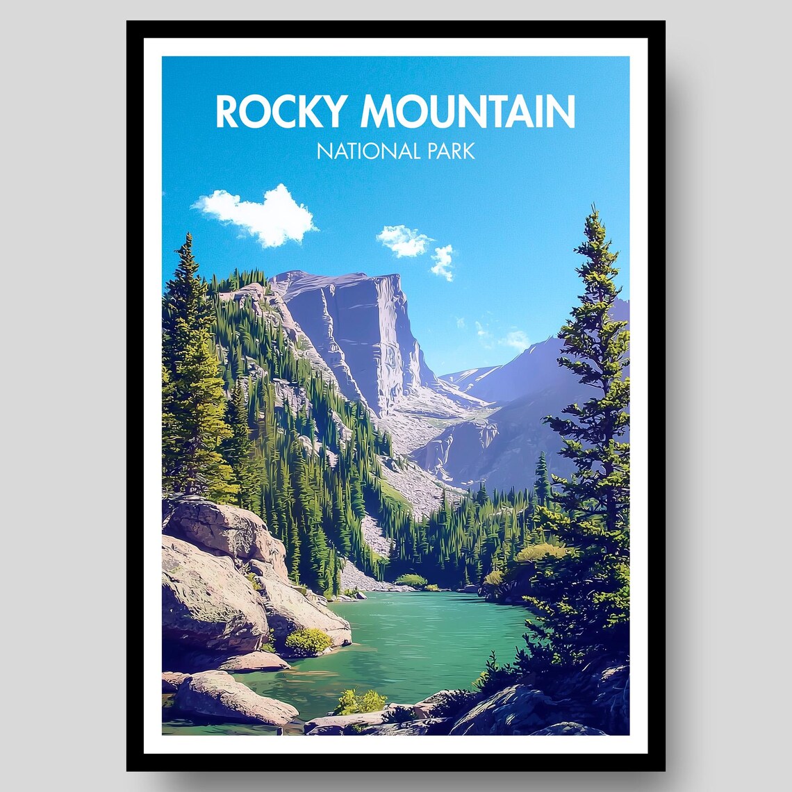 Rocky Mountain National Park, Colorado Travel Poster