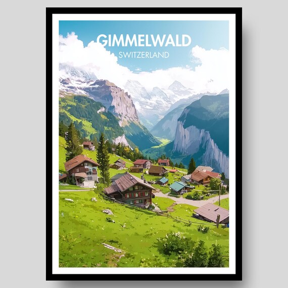 Gimmelwald Poster Print, Swiss Alps