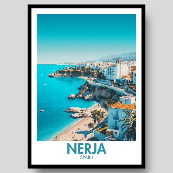 Nerja Poster, Spain Travel Poster