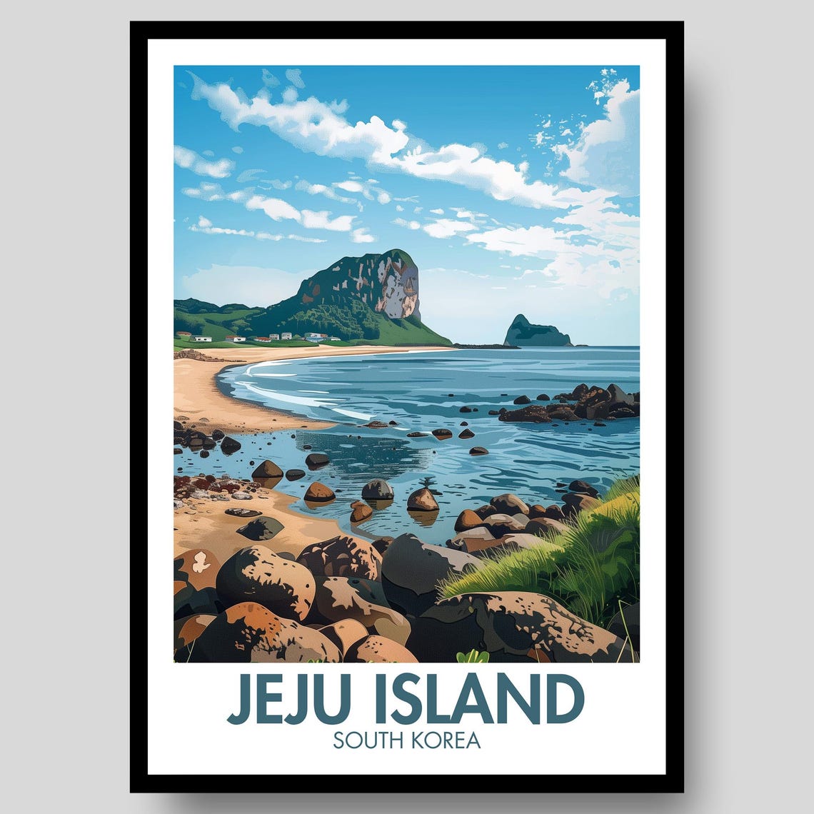 Jeju Island Travel Poster, South Korea