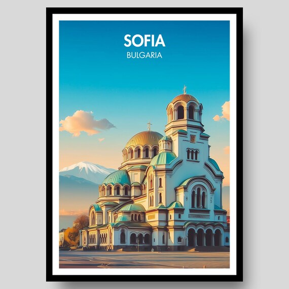 Sofia Poster Print Bulgaria Wall Art Bulgarian Map
