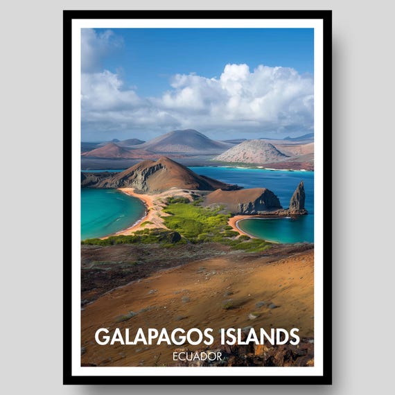 Galpagos Islands Poster Galapagos Ecuador Wall Art South America