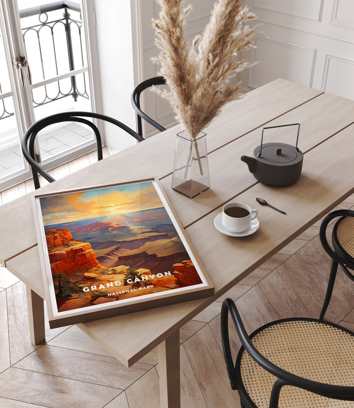 Grand Canyon National Park Sunrise Red Rock Cliffs Travel Poster - Image 2