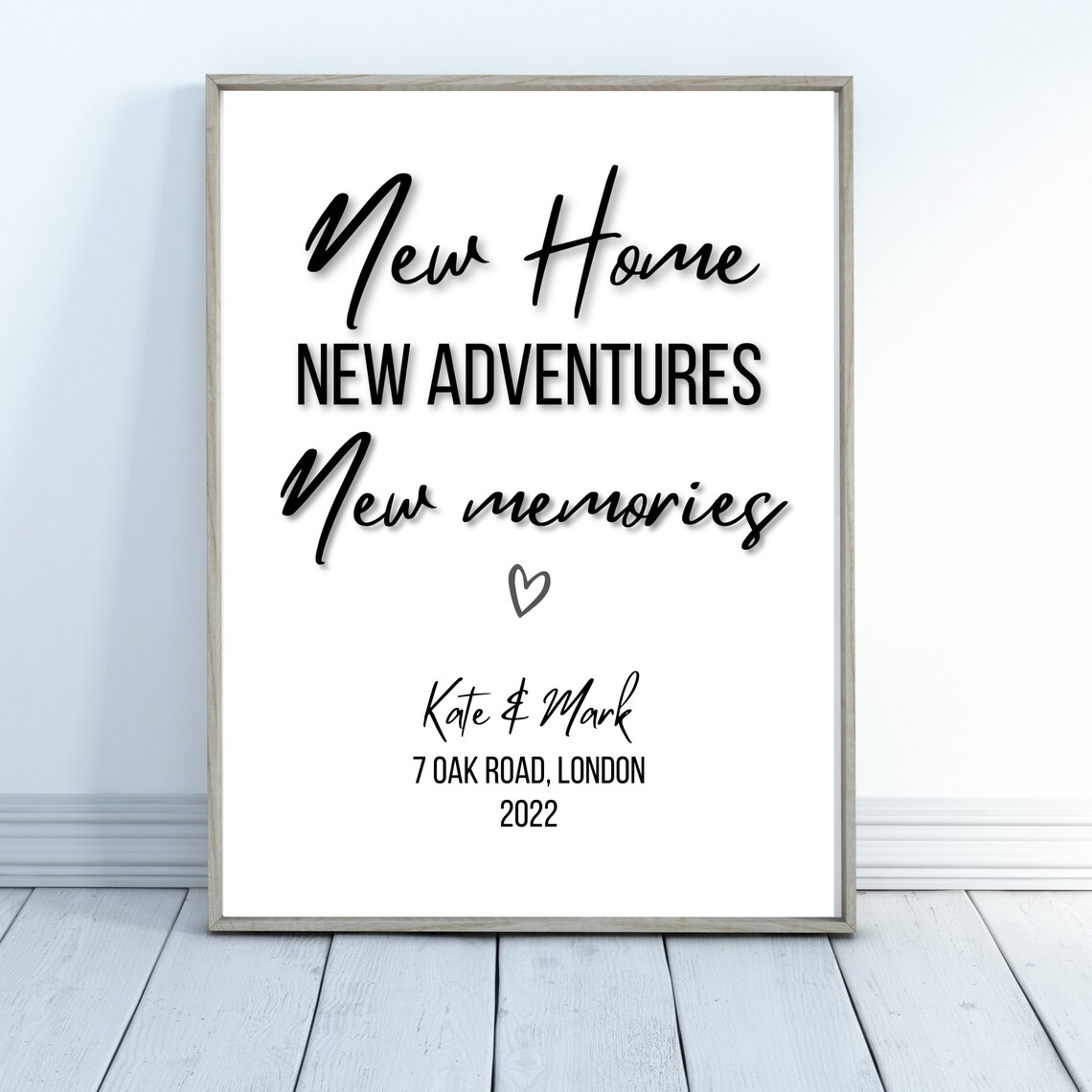 New Home New Adventures New Memories Personalized Family Poster - Image 3