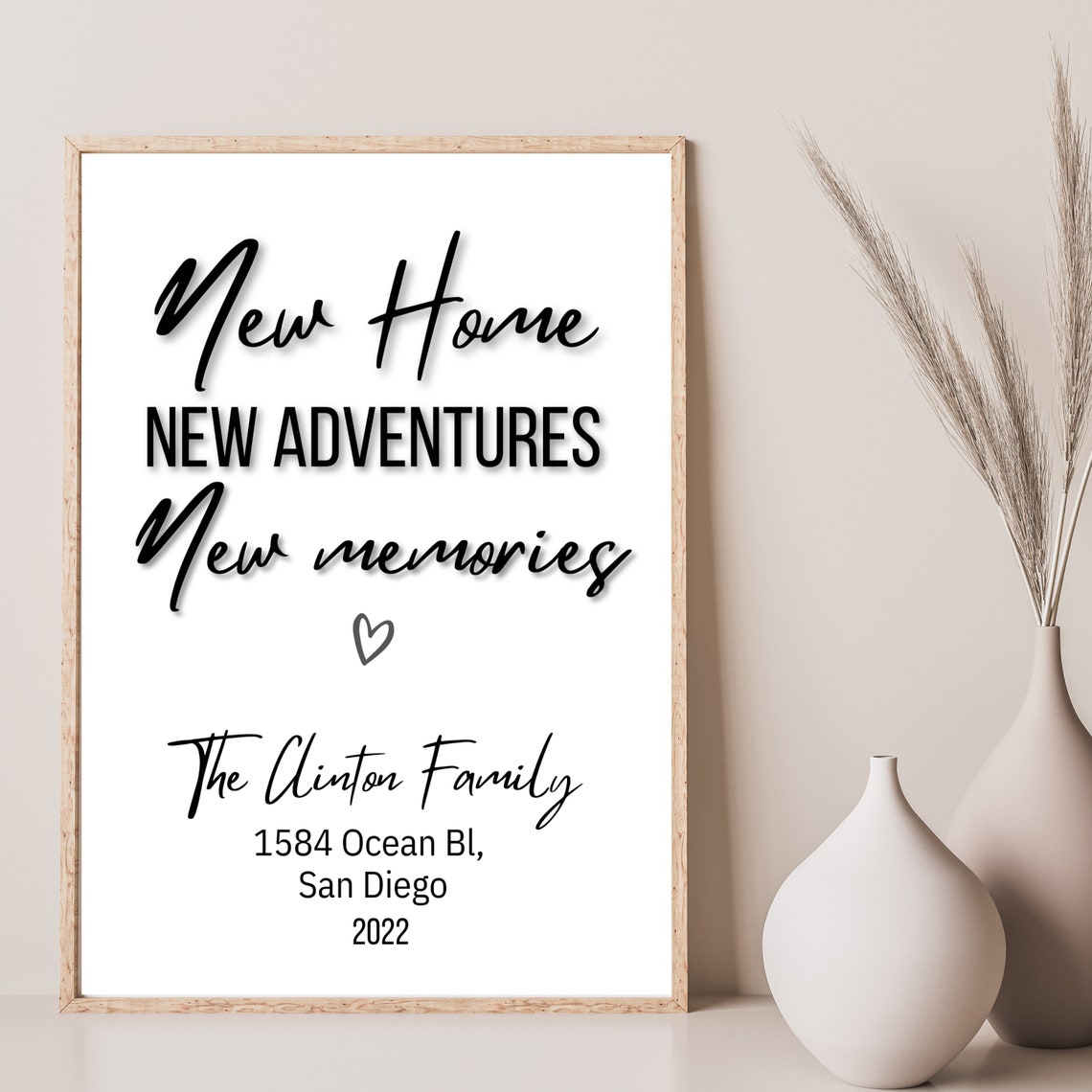 New Home New Adventures New Memories Personalized Family Poster - Image 2