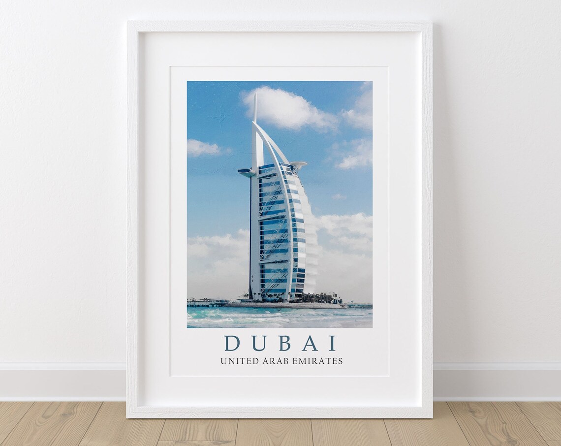 Dubai United Arab Emirates Iconic Burj Al Arab Landmark Poster