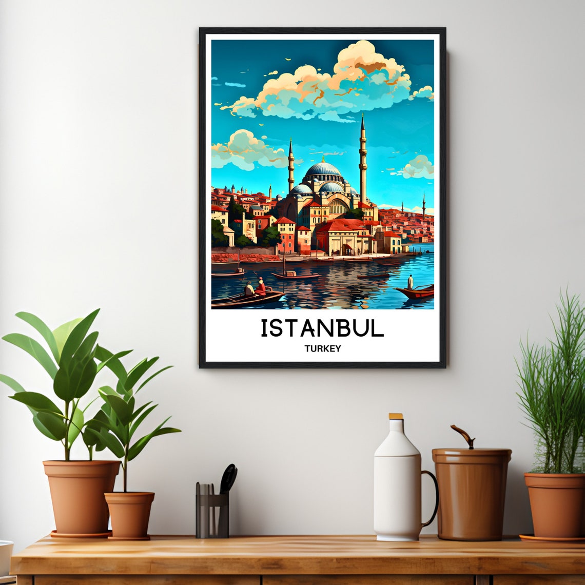 Istanbul Travel Poster Istanbul Travel Print Istanbul Turkey Print Istanbul Art Print Istanbul Travel Gift Istanbul Wall Print Istanbul Gift - Image 3