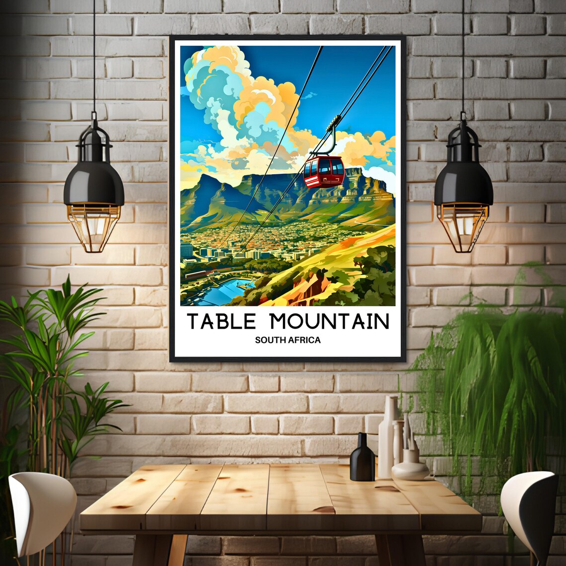 Table Mountain Cable Car Gondola Ride Cape Town South Africa Poster - Image 3