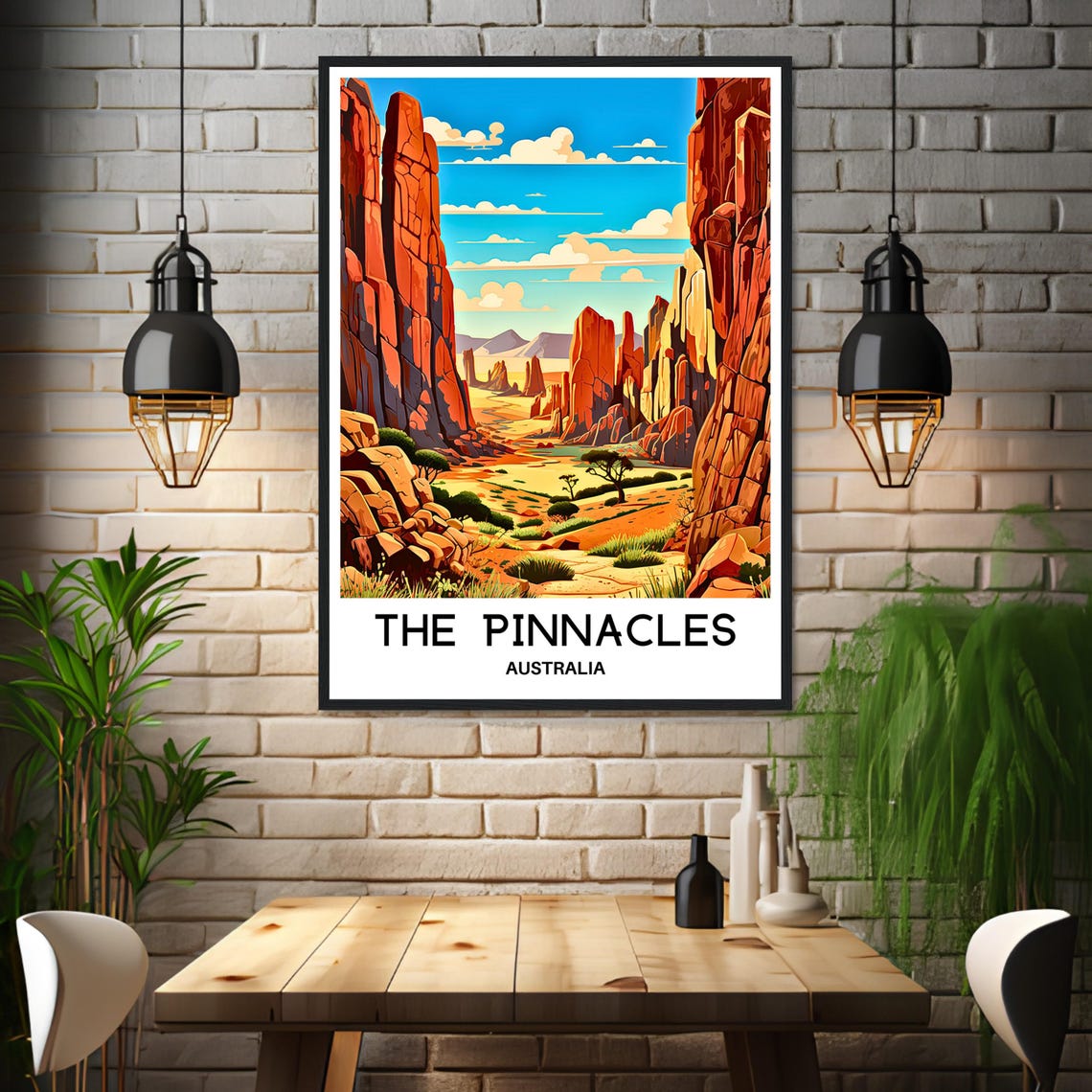 The Pinnacles Australia Red Rock Formations Desert Vista Poster - Image 3