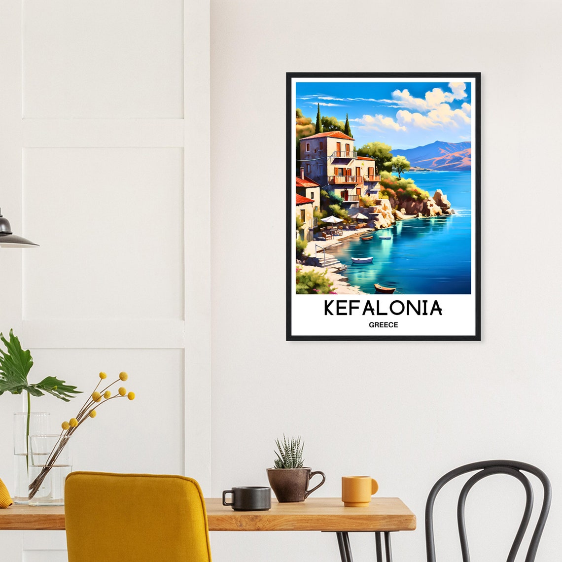 Kefalonia Travel Poster Kefalonia Travel Print Kefalonia Greece Print Kefalonia Art Print Kefalonia Travel Gift Kefalonia Wall Print Greece - Image 2