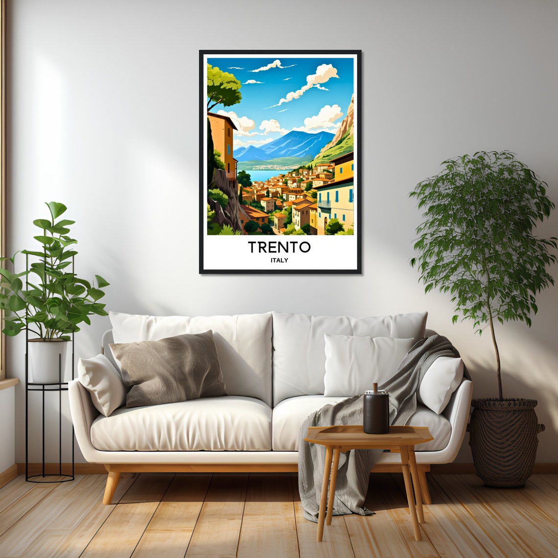 Trento Travel Print Trento Poster Italian Art Print Italy Lover Gift Italy Wall Hanging Art Home Office Decor Trento City Illustration - Image 2