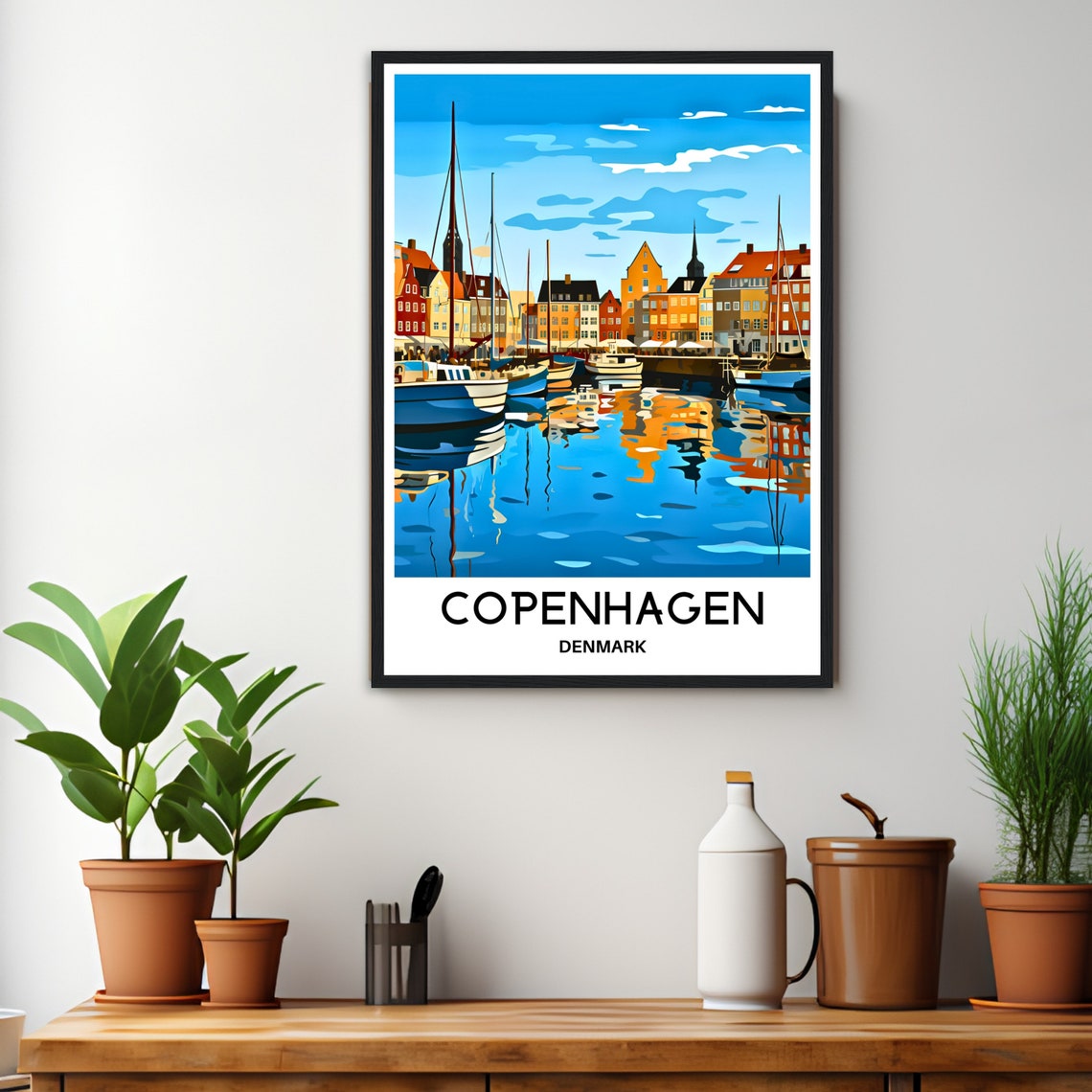 Copenhagen Travel Poster Copenhagen Travel Print Copenhagen Denmark Print Copenhagen Travel Gift Copenhagen Lover Gift Copenhagen Art Print - Image 3