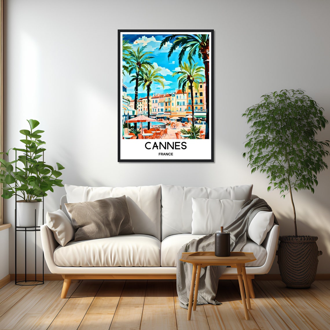 Cannes Travel Print Cannes Poster French Art Print France Lover Gift Wall Hanging Art Home Office Desk Decor Cannes City Illustration - Image 2