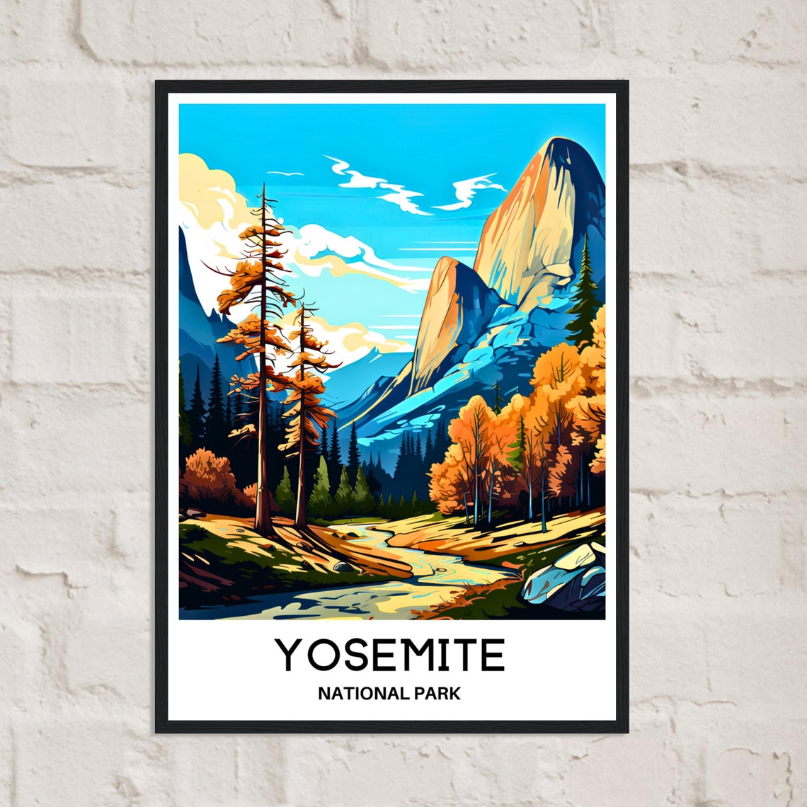Yosemite Travel Poster Yosemite Travel Print Yosemite Art Print Yosemite Wall Art Yosemite Travel Gift Yosemite National Park Print Art - Image 2