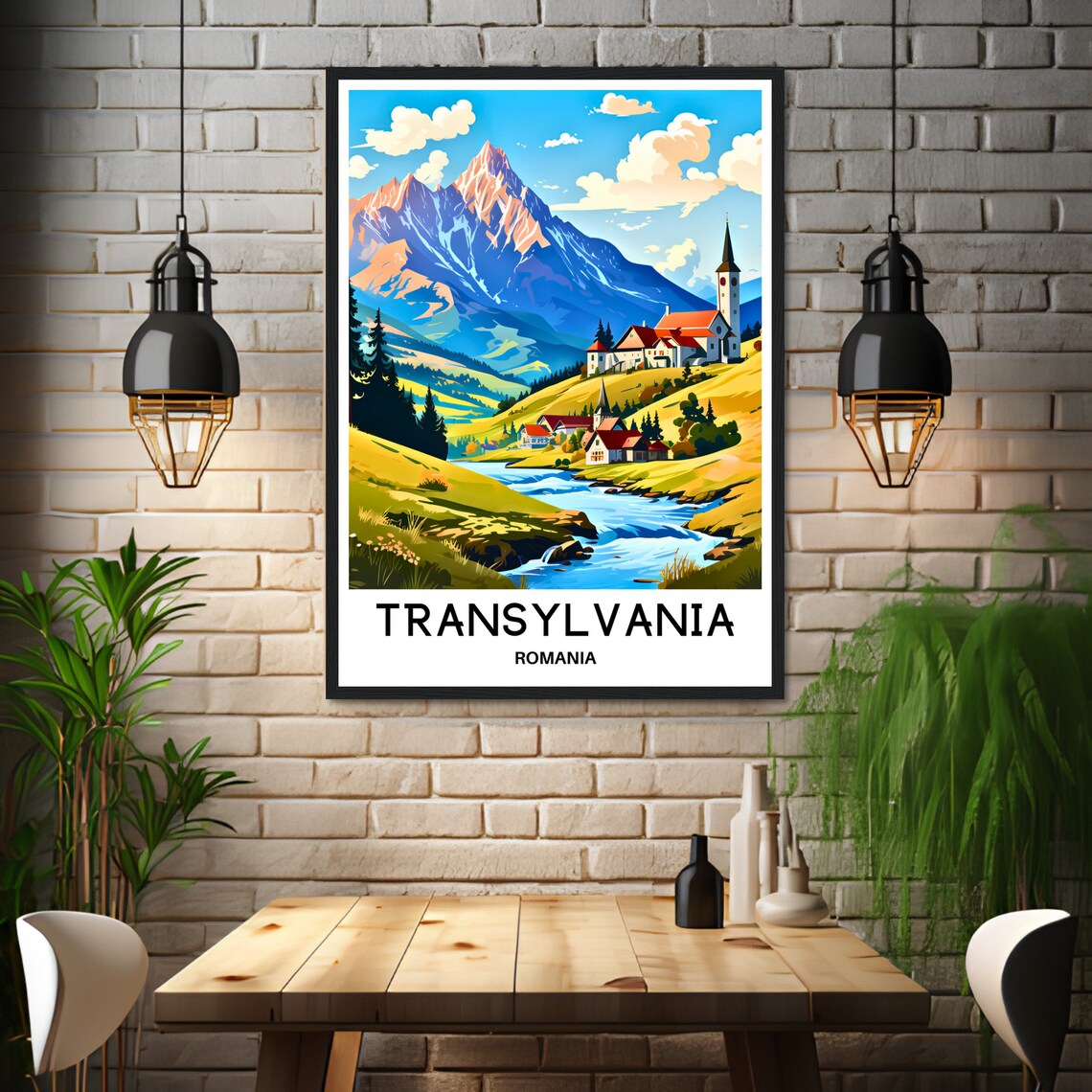 Transylvania Travel Poster, Romanian Art Print - Image 2