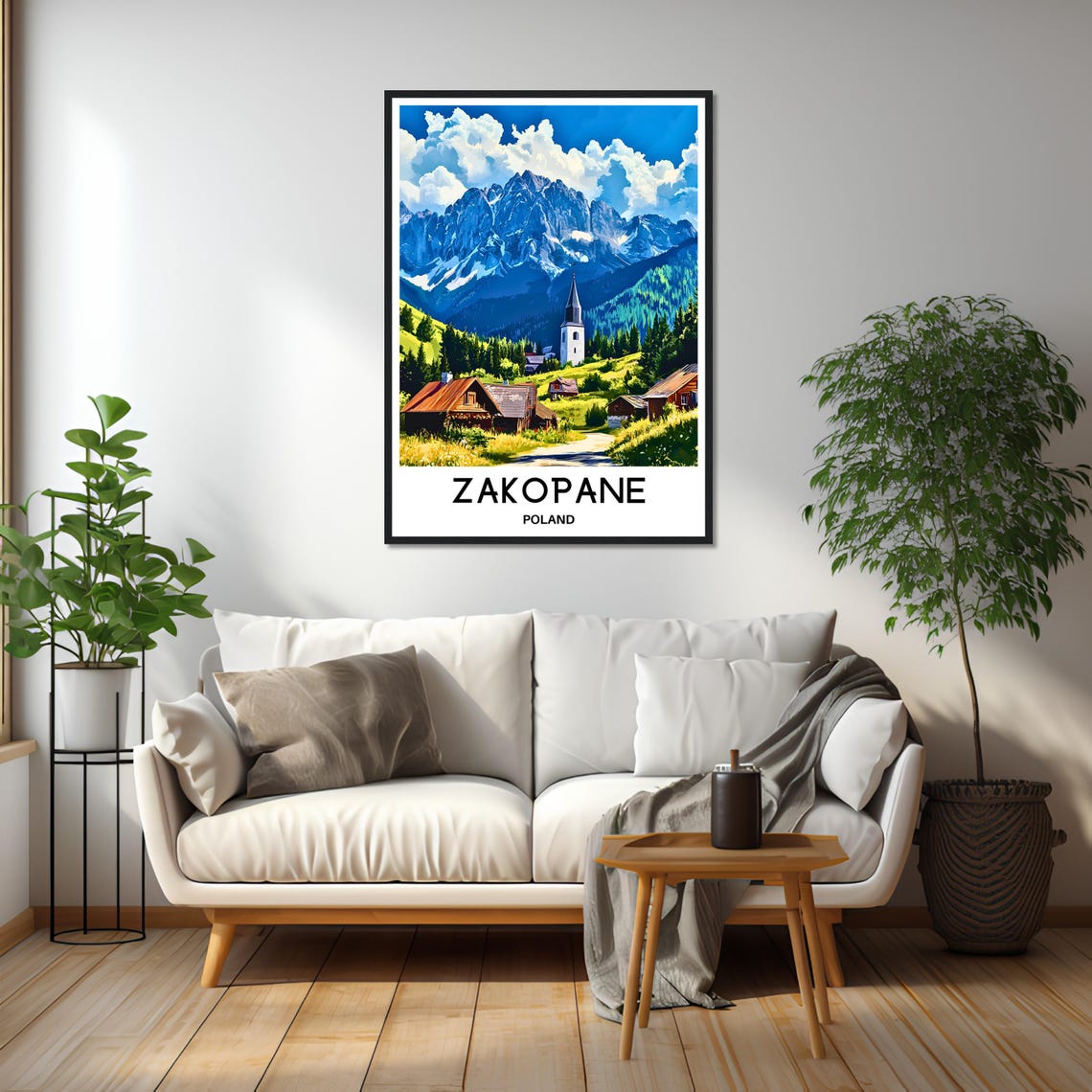 Zakopane Poland Colorful Tatra Mountain Town Illustration Poster - Image 2