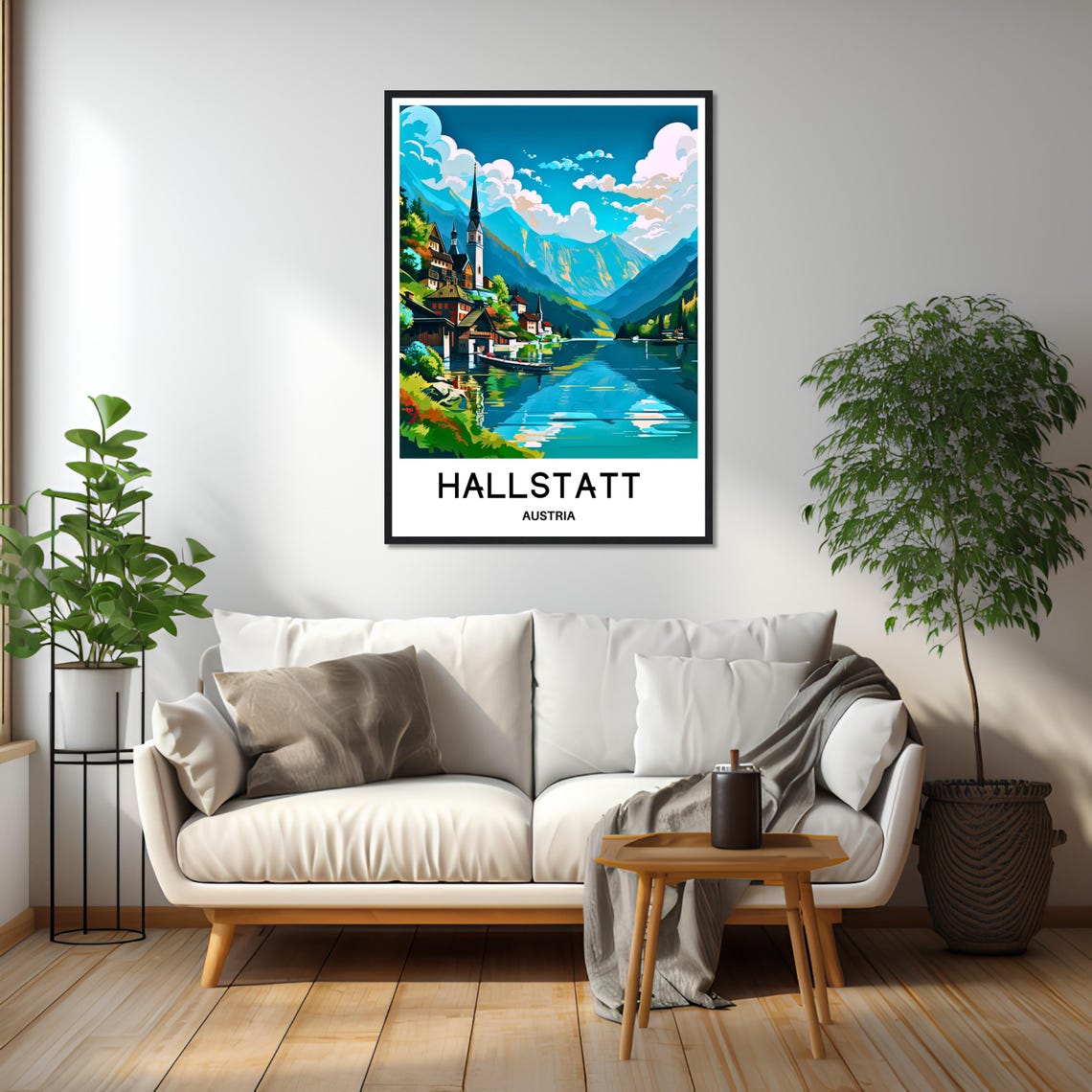 Hallstatt Austria Village Reflections on a Mountain Lake Poster - Image 2