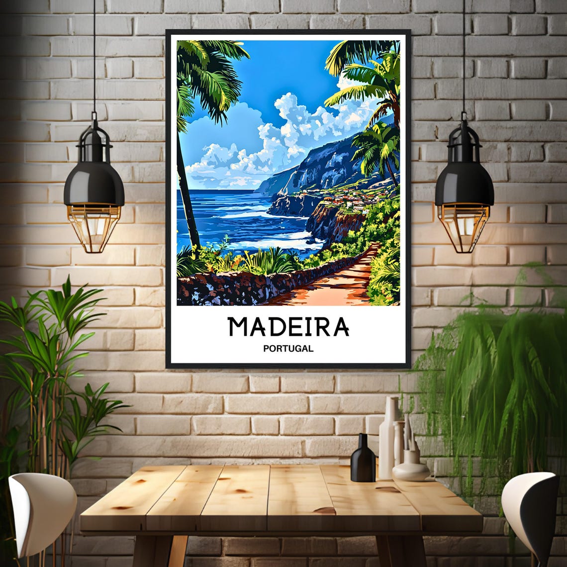 Madeira Travel Print Portugal Poster Portuguese Art Print Madeira Lover Gift Portugal Wall Hanging Art Madeira Island Home Office Decor - Image 3