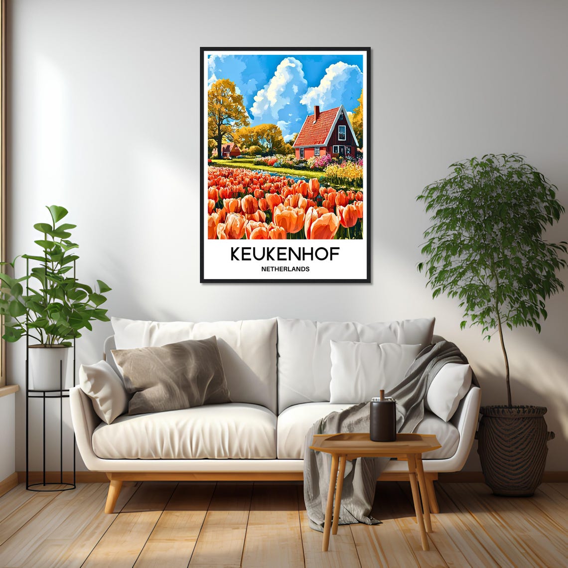 Keukenhof Travel Print Keukenhof Garden Poster Dutch Art Print Netherlands Lover Gift Italy Wall Hanging Art Home Decor Illustration - Image 2