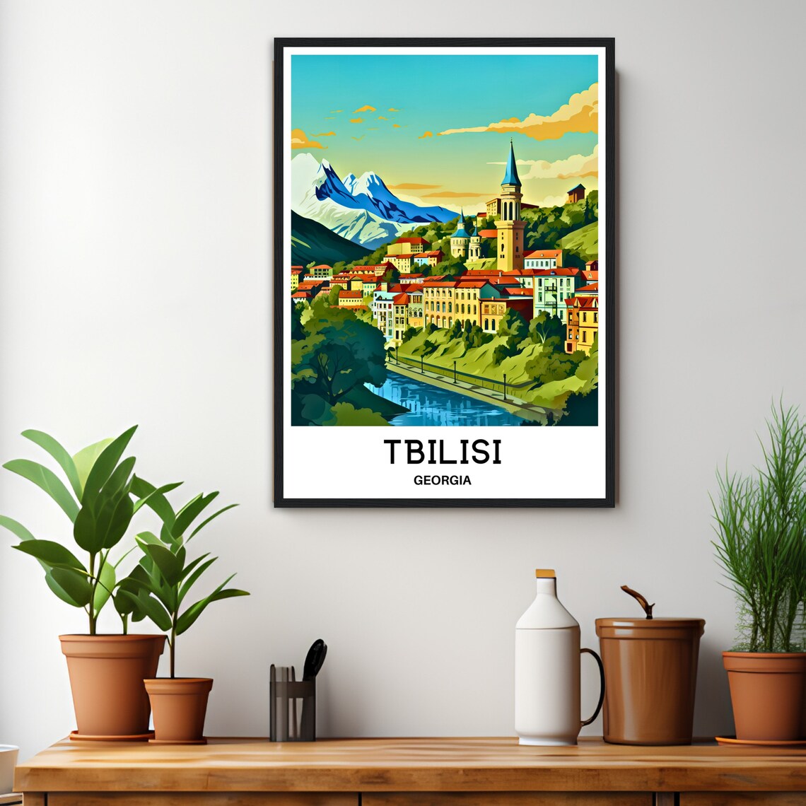 Tbilisi Travel Poster, Georgian Art Print - Image 3