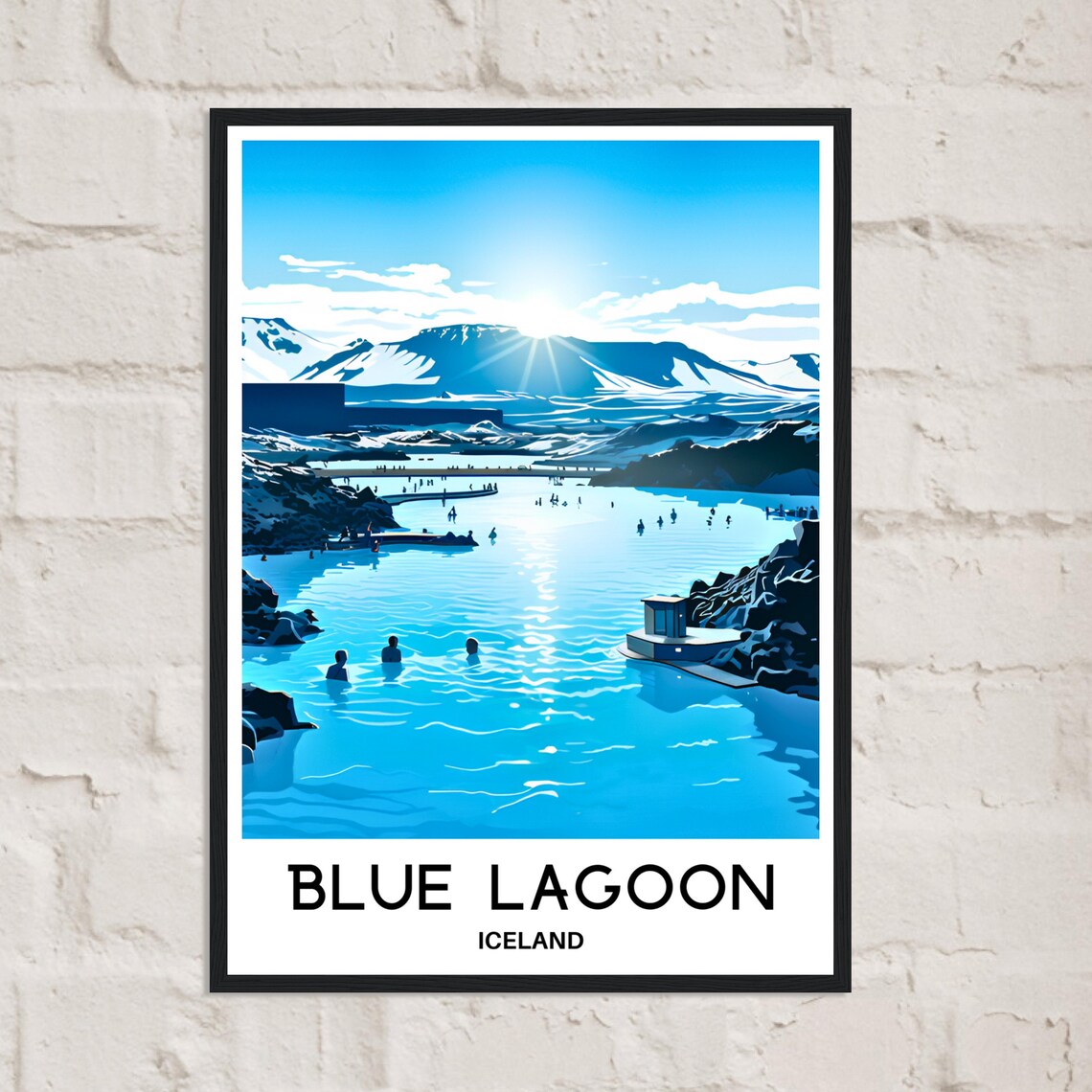 Blue Lagoon Iceland Geothermal Spa Milky Water Travel Poster - Image 3