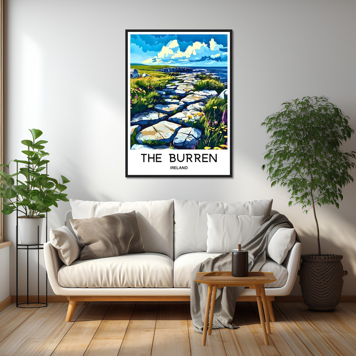 The Burren Travel Poster, Irish Landscape Art - Image 2