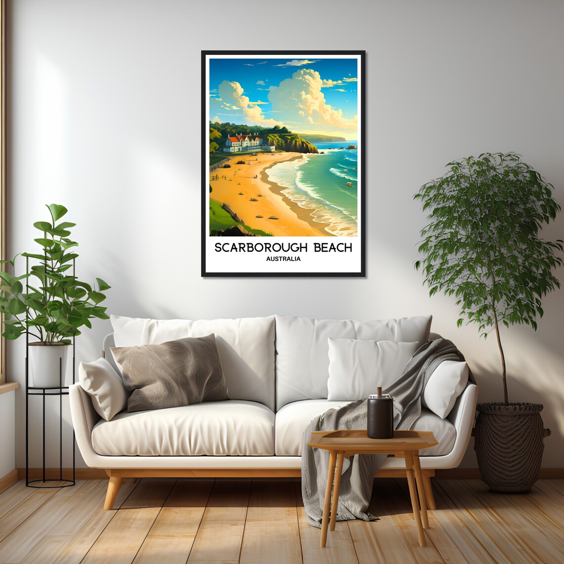 Scarborough Beach Australia Golden Surf Beach Coast Travel Poster - Image 2