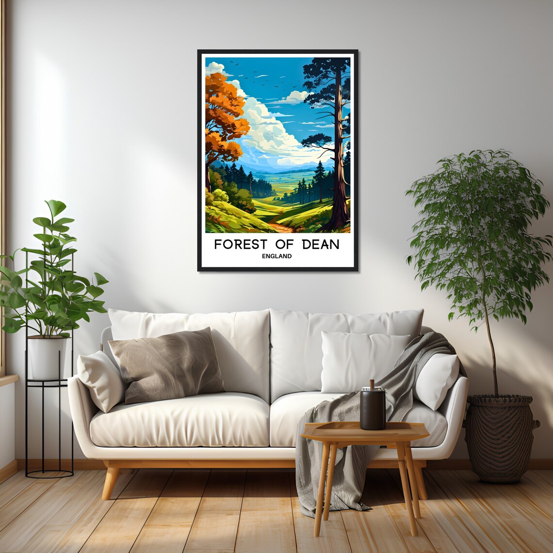 Forest Of Dean England Autumn Trees Valley Woodland Landscape Poster - Image 2